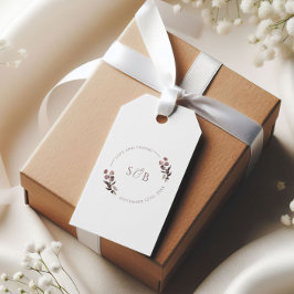 Tack  för lila Blommigt Presentetikett