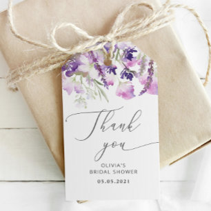 Tack för Lilac möhippa märkre Presentetikett