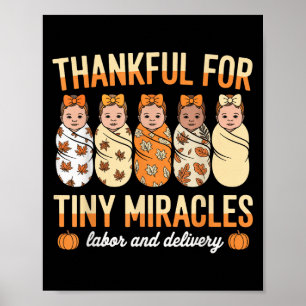 Tack för lilla Miracles labourleveranssjukskötersk Poster