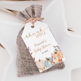 Tack för Little Pumpkin Baby Shower Presentetikett