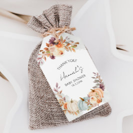 Tack för Little Pumpkin Baby Shower Presentetikett
