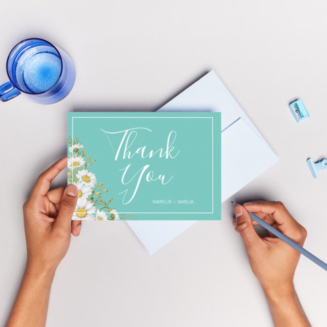 Tack för ljusa och vita Daisy Kort (Skapare uppladdad)