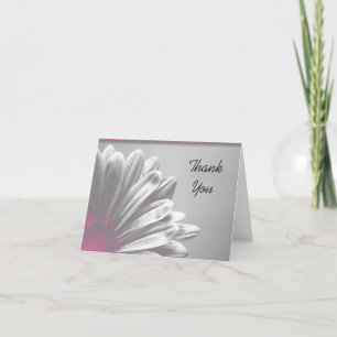 Tack för ljusa rosa Blommigtar Kort