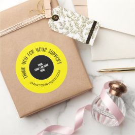 Tack för Logotyp av anpassningsbar för support Runt Klistermärke