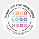 Tack för Logotyp av företag för din beställning Runt Klistermärke (Front)