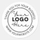 Tack för Logotyp av företag för ditt företag Runt Klistermärke (Front)