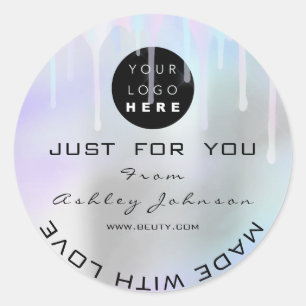 Tack för Logotypen glitter som har gjorts med Gråt Runt Klistermärke