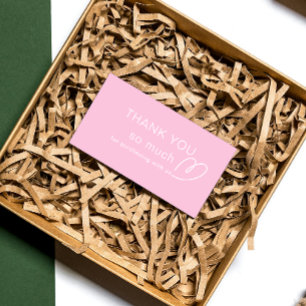 Tack för Logotypen Loyalty Modern Rosa Store QR-ko Rabattkort