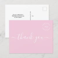 Tack för logotypen rosa White Modern Simone Busine