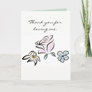 Tack för Loving Me Card med Dikt Kort