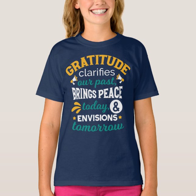 Tack för lugn idag – Positiv tro T Shirt (Framsida)