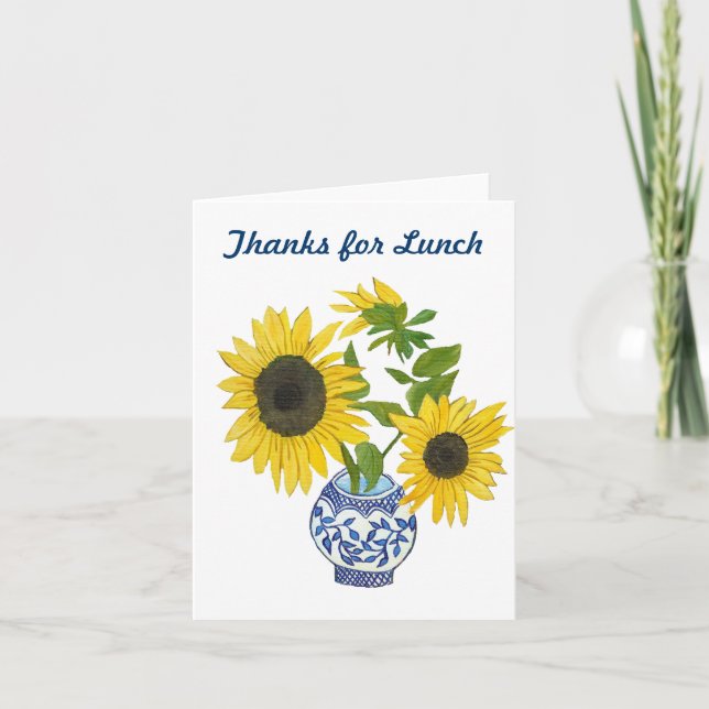 Tack för lunch noterar kortet (Framsida)