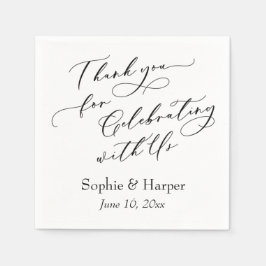 Tack för lyxskript för firande med oss pappersservett