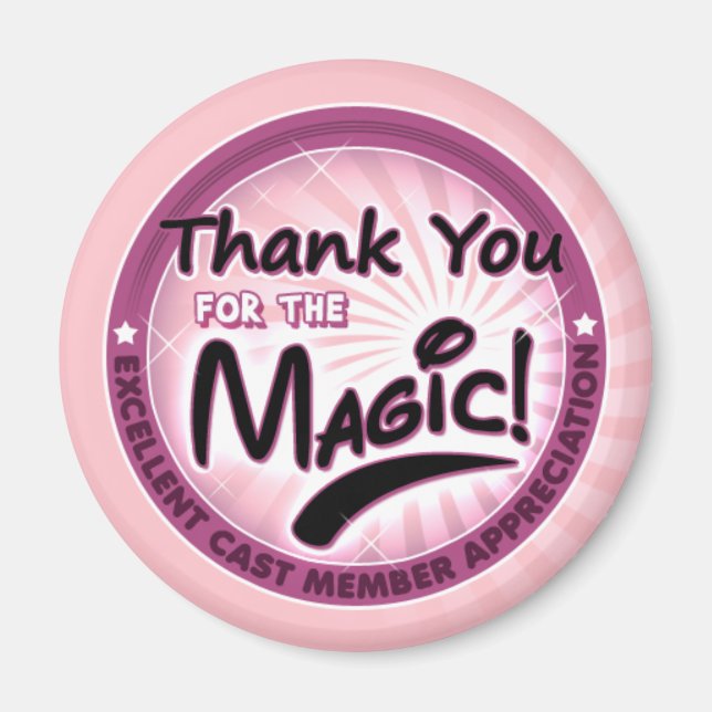 Tack för Magic - Cast Member-uppskattningen Magnet (Framsidan)