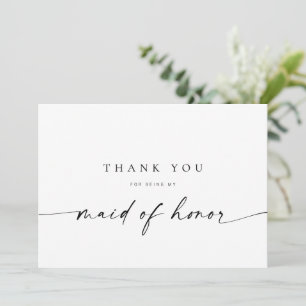 Tack för maid of honor-kortet Modern minimalist