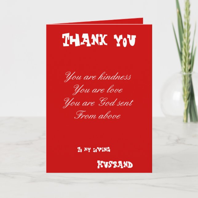 Tack för make hälsning-kort kort (Framsida)