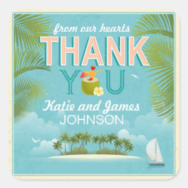 Tack för mål för öresort fyrkantigt klistermärke