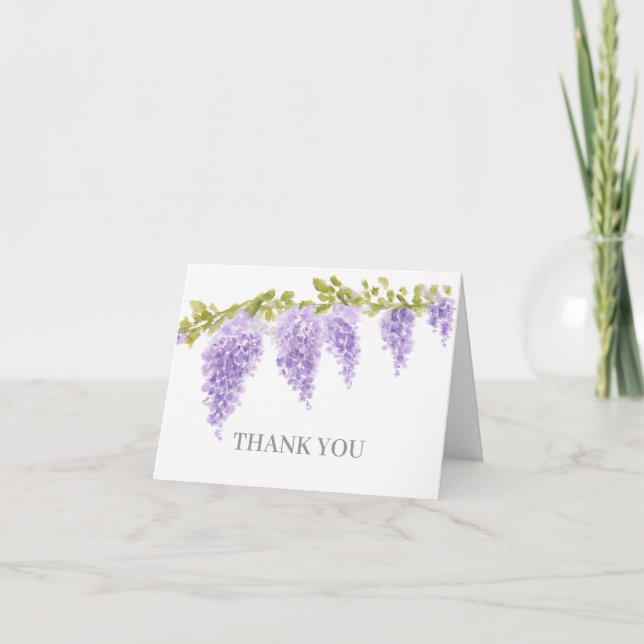 Tack för målningen av Blommande Wisteria Inbjudan (Framsida)