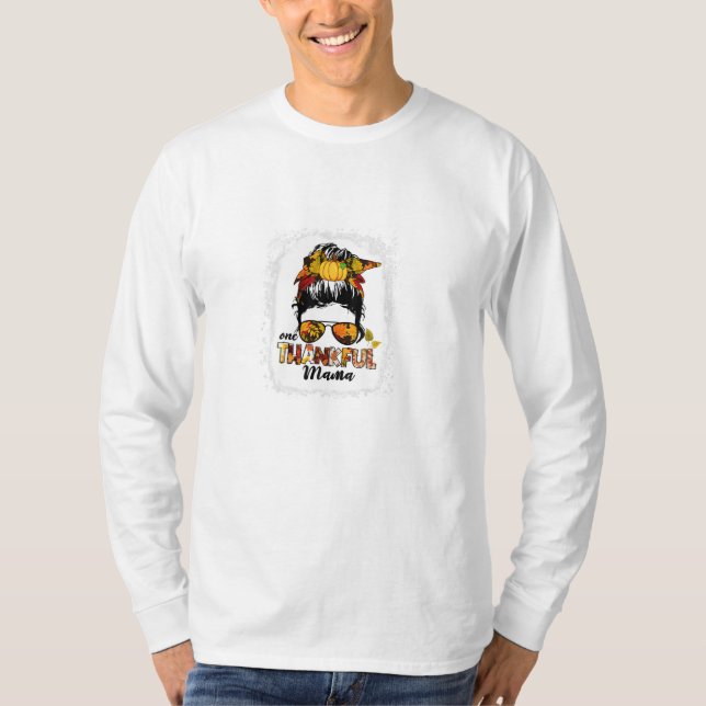 Tack för Mamma Funny Messy Bun T Shirt (Framsida)