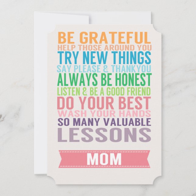Tack för Mamma Regnbågtypografi (Framsida)