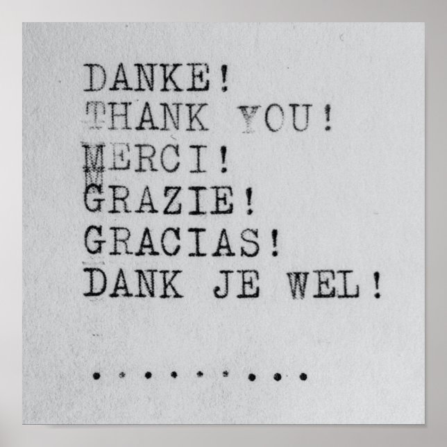 Tack för många språk poster (Framsidan)