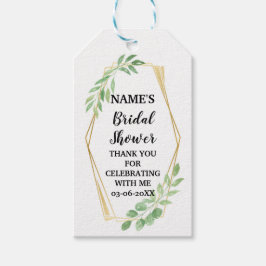 Tack för Märkre Löv Favor Guld Möhippa Presentetikett