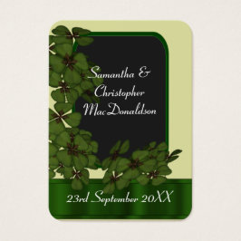 Tack för märkrn på den irländska gröntens schampro visitkort