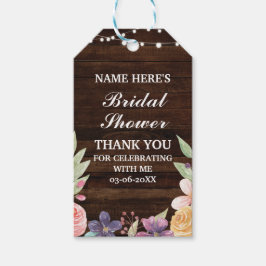 Tack för Märkrn, Rustic Flower-Möhippan Presentetikett