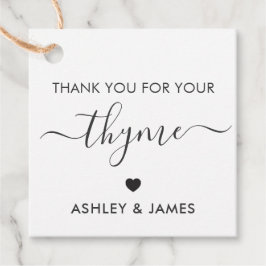 Tack för Märkrn Thyme Gift, Herb Gåvor Etiketter