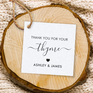 Tack för Märkrn Thyme Gift, Herb Gåvor Etiketter