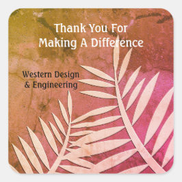 Tack för medarbetarvärdering fyrkantigt klistermärke