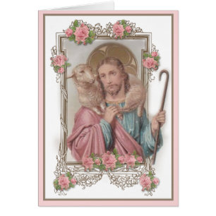 Tack för medkänsla vid religiös begravning Jesus Hälsningskort
