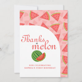 Tack för Melon 1:a födelsedag Kort
