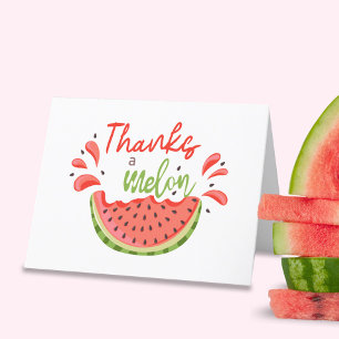 Tack för Melon First Birthday Watermelon Kort