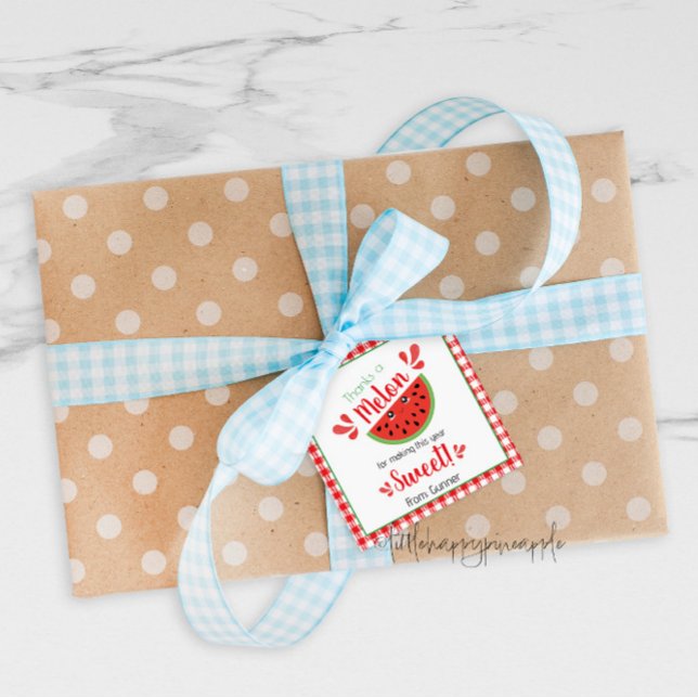 Tack för Melon Gift-Märkre Gåvor Etiketter (Skapare uppladdad)
