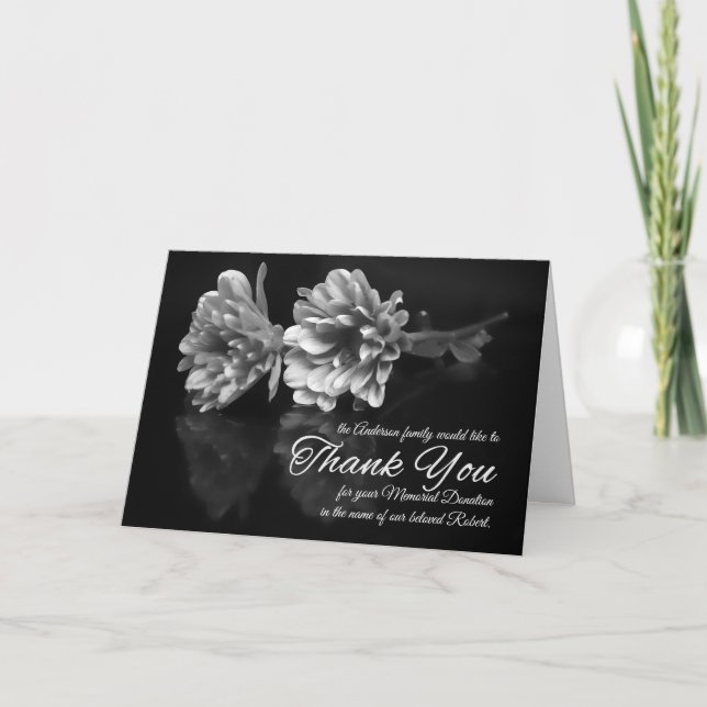 Tack för Memorial Donation Classic Black (Framsida)