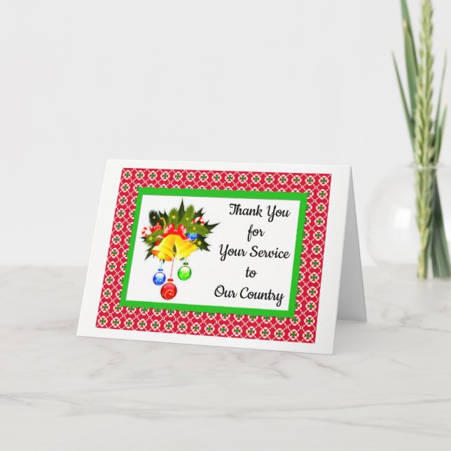 Tack för militära julkort (Framsida)