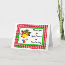 Tack för militära julkort kort