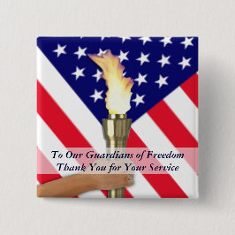 Tack för militärt eller pensionerat veteraner knapp