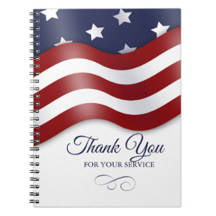 Tack for Military Service Spiral Notebook Anteckningsbok