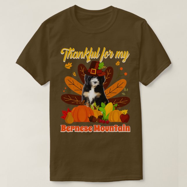 Tack för min Bernese Mountain Hund T Shirt (Design framsida)