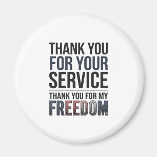 Tack för min frihet Patriotisk veteran t-shirt_1 Magnet