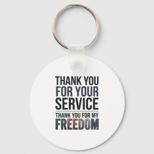 Tack för min frihet Patriotisk veteran t-shirt_1 Nyckelring