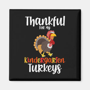 Tack för min Kindergarten-Thanksgiving för kalkone Magnet