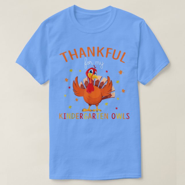 Tack för min Kindergarten Uggla hösten Turkiet T Shirt (Design framsida)