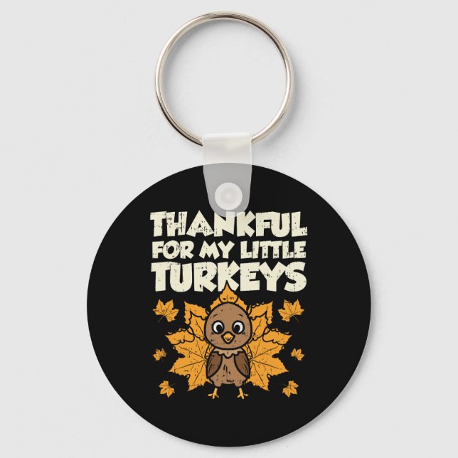 Tack för min lilla Thanksgiving för kalkoner. Nyckelring (Framsida)
