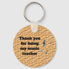 Tack för min musiklärares uppskattning nyckelring