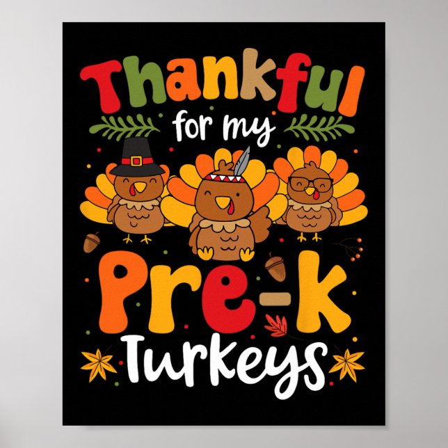 Tack för min Thanksgiving för förk-kalkoner Poster (Framsidan)