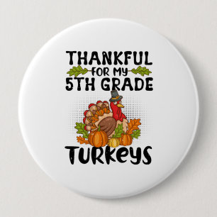 Tack för mina 5:e Klass-kalkoner - Thanksgiving Knapp