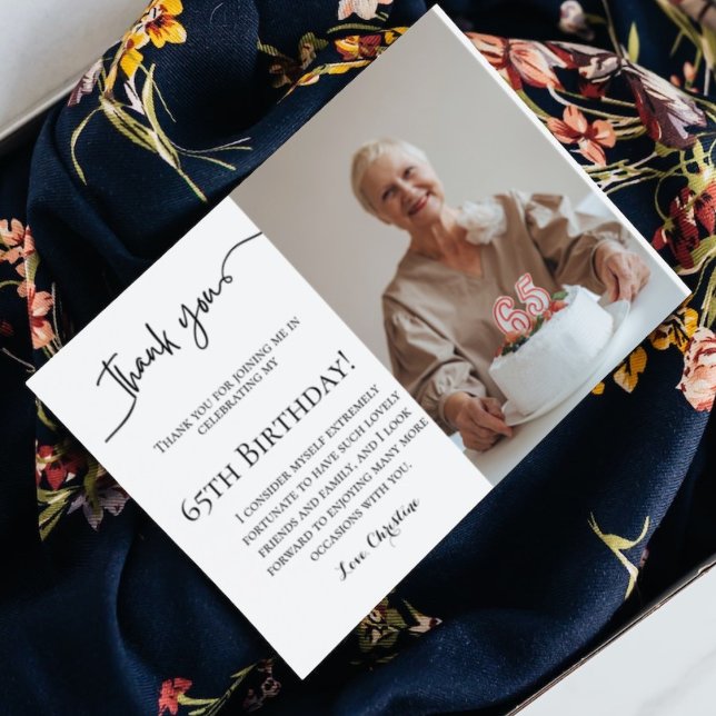 Tack för minimalistisk 65e av skriptår kort (Skapare uppladdad)